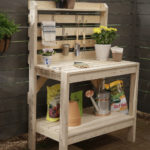 : potting bench with sink