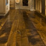 : Distressed wood flooring