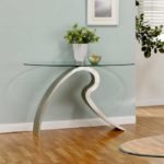 : all glass console table
