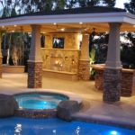 : backyard patio ideas with pool