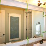 : bathroom framed mirrors designs