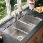 : black undermount kitchen sink