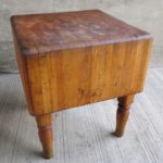 : butcher block table antique