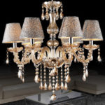 : chandelier lamp shades with crystals