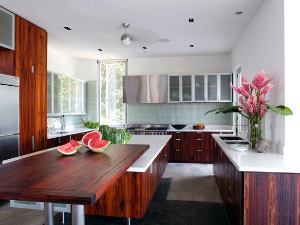 cherry kitchen cabinets with stainless steel appliances