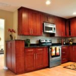: cool Cherry kitchen cabinets