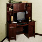 : corner desk with hutch and drawers