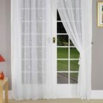 : cute French door curtains