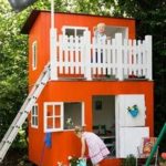 : cute Kids outdoor playhouse