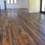 : dark distressed wood flooring