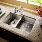 : double bowl undermount kitchen sink
