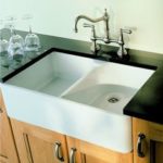 : double drainer ceramic kitchen sinks