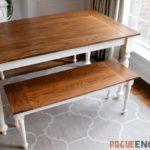 : farmhouse table and bench