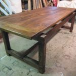 : farmhouse table with bench