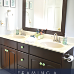 : framed bathroom mirrors rustic