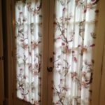 : french door curtains red