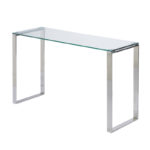 : half moon glass console table