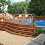 : hehehe ideas above ground pools with decks