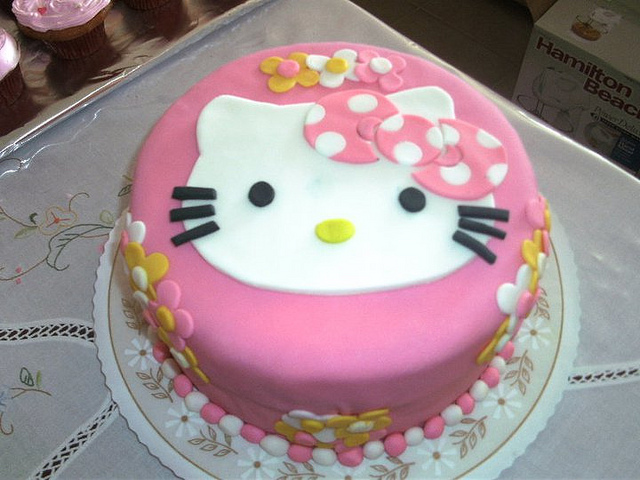 hello kitty birthday cake clip art
