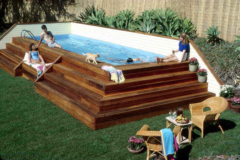 ideas for above ground pools with decks