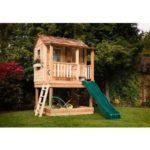 : kids outdoor playhouse with slide