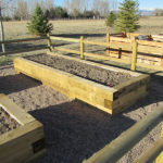 : landscape timbers around playground
