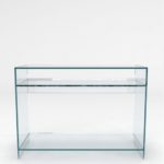: long glass console table