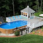 : luxury above ground pools with decks