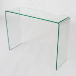 : mirrored glass console table