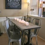 : narrow dining table