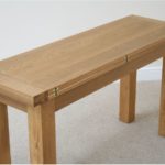 : narrow dining table and bench