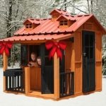 : outdoor playhouse with slide for toddlers
