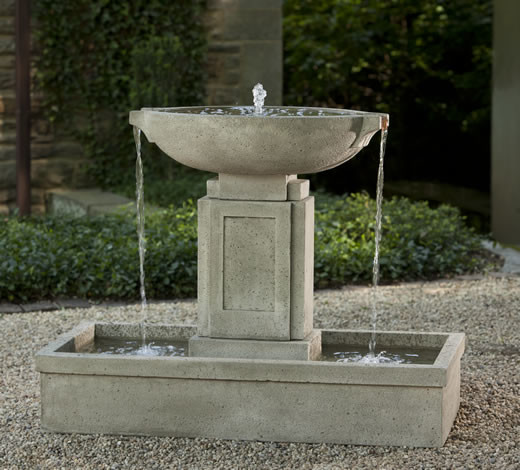 outdoor water fountains with lights