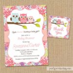 : owl and fox baby shower invitations