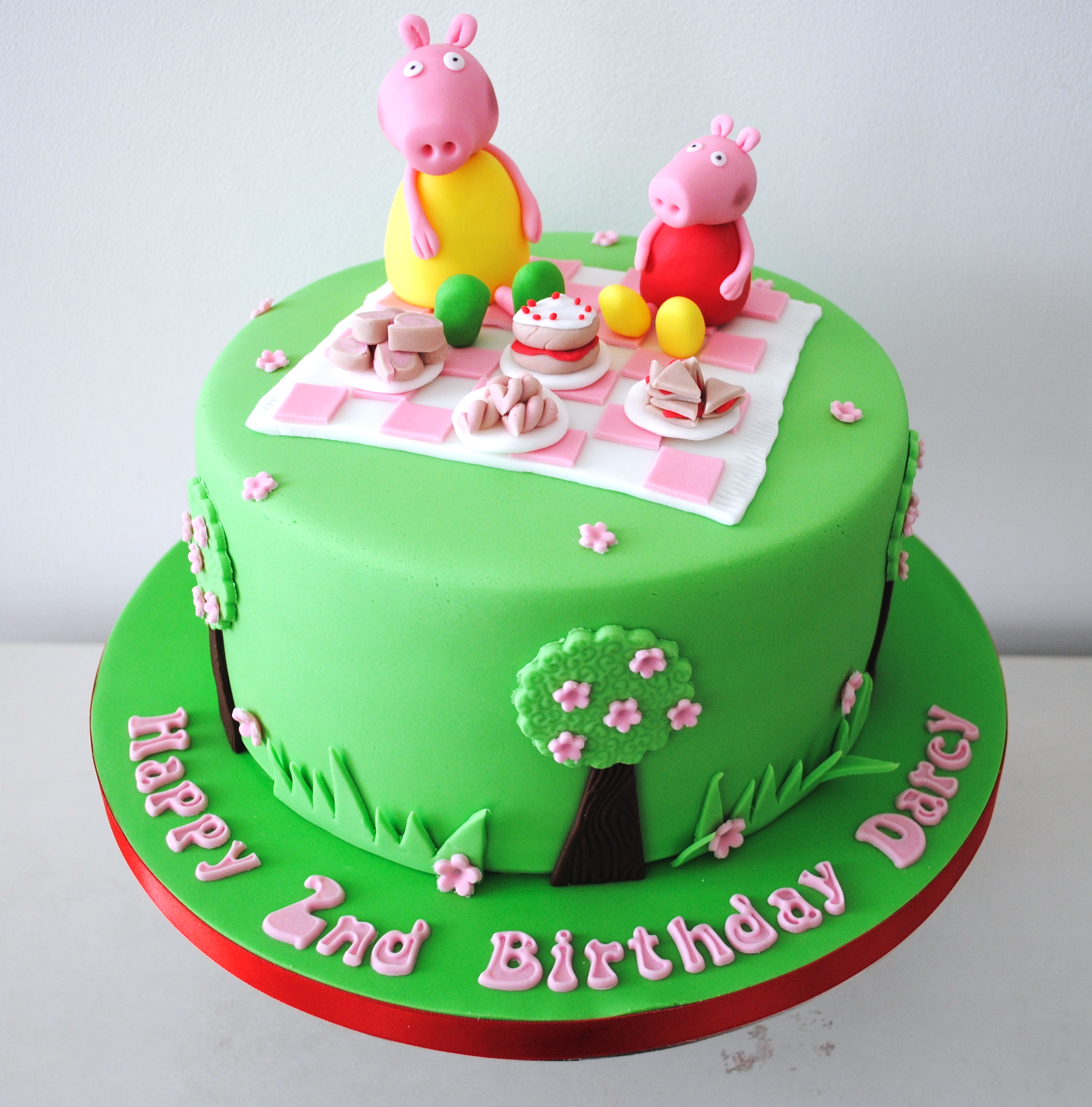 peppa pig birthday cake decorations