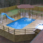 : pre made above ground pool decks