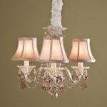 : red chandelier lamp shades