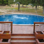 : round above ground pool decks