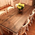 : round farmhouse kitchen table and chairs