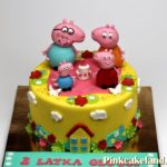 : simple peppa pig birthday cake
