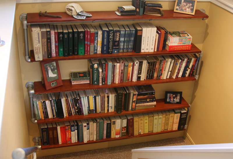 simple wall mounted bookshelves