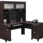 : small corner desk with hutch