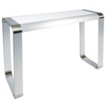 : smoked glass console table