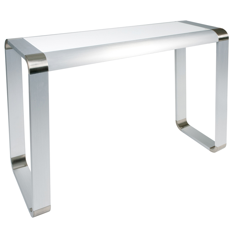 smoked glass console table
