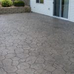 : stamped concrete stone patio