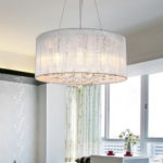 : toile chandelier lamp shades