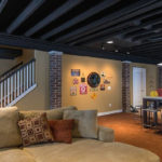: unfinished basement ceiling ideas