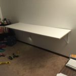 : wall mounted desk white