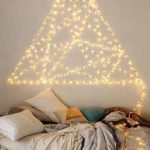 : wall string lights for bedroom