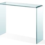 : white glass console table